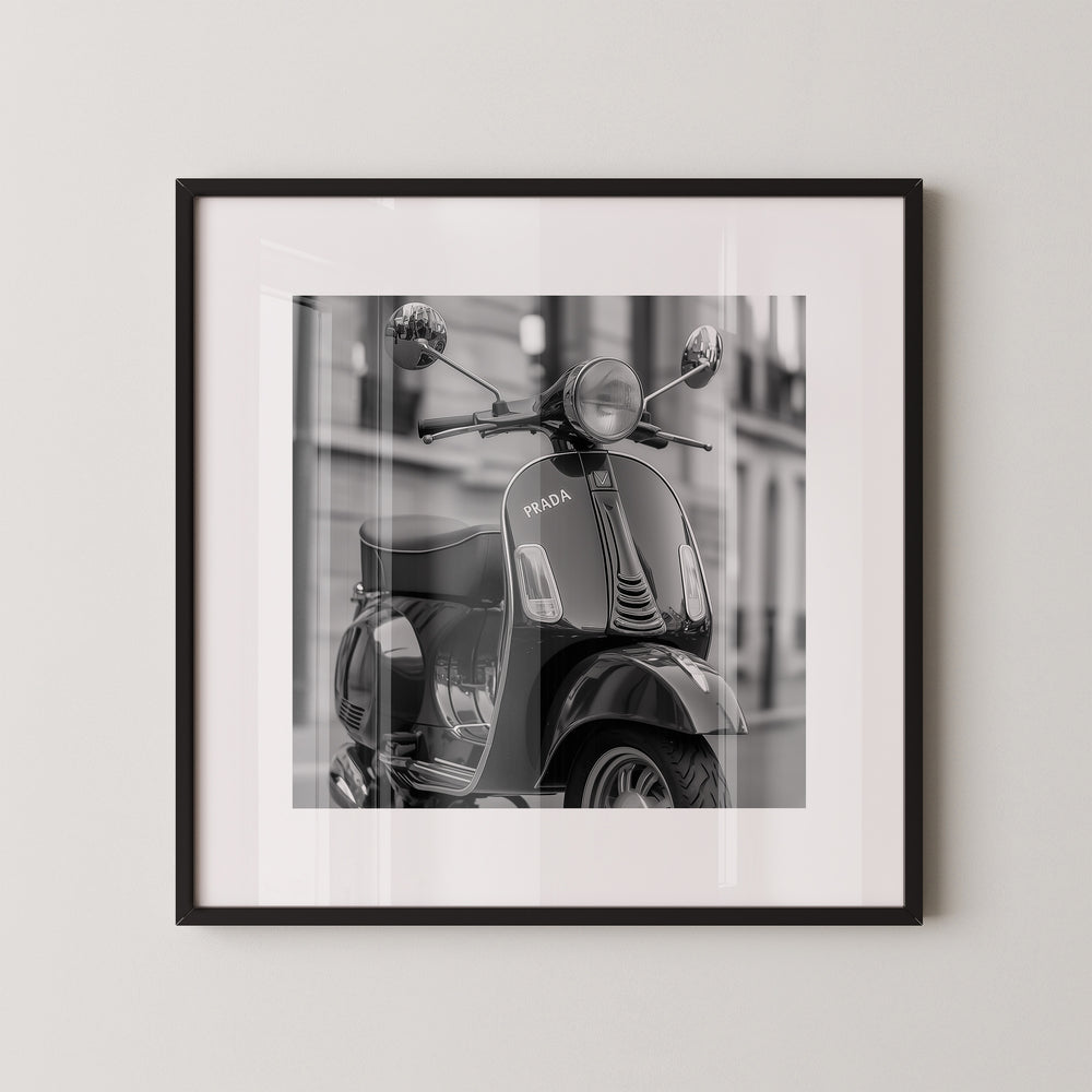 Roller Nostalgie Schwarzweiß