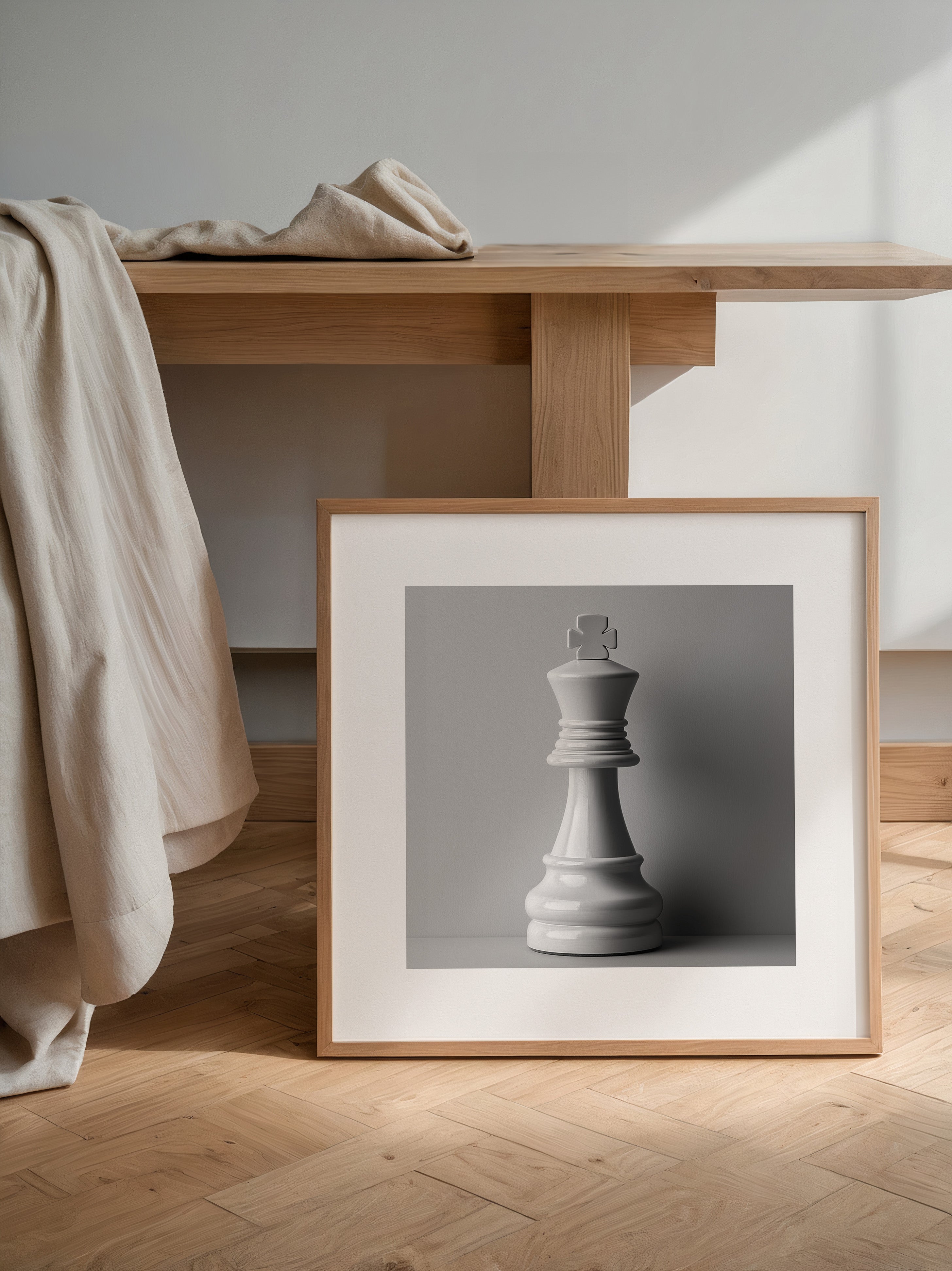 Schachfigur König Minimalistisch