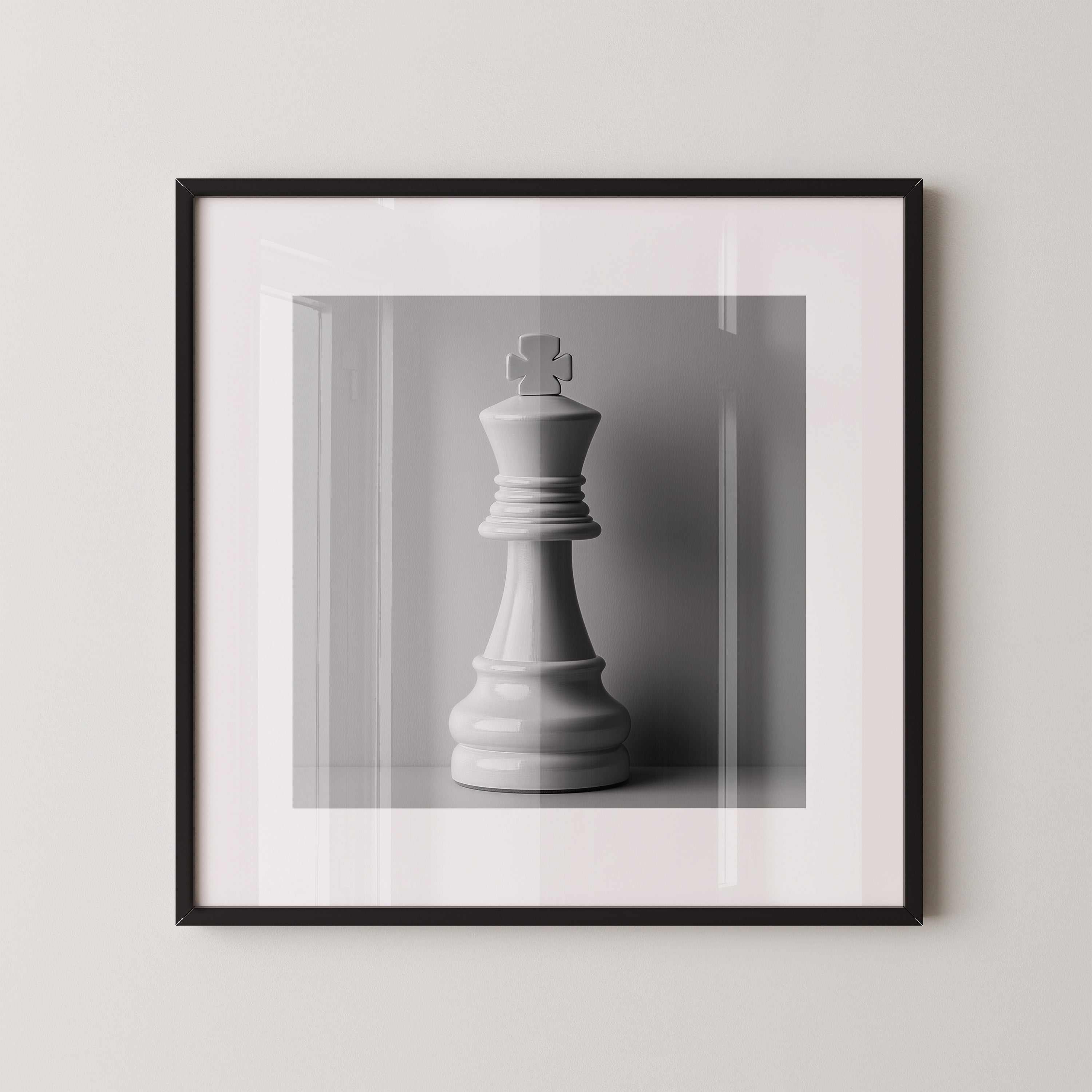 Schachfigur König Minimalistisch