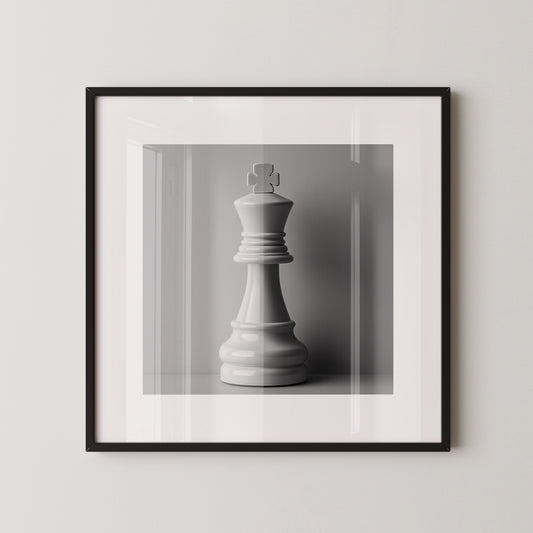 Schachfigur König Minimalistisch