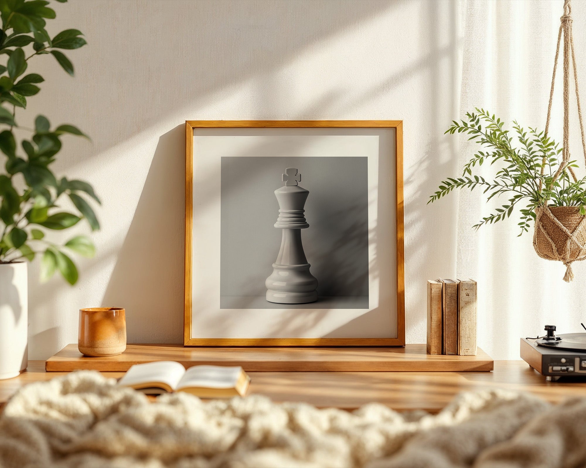 Schachfigur König Minimalistisch