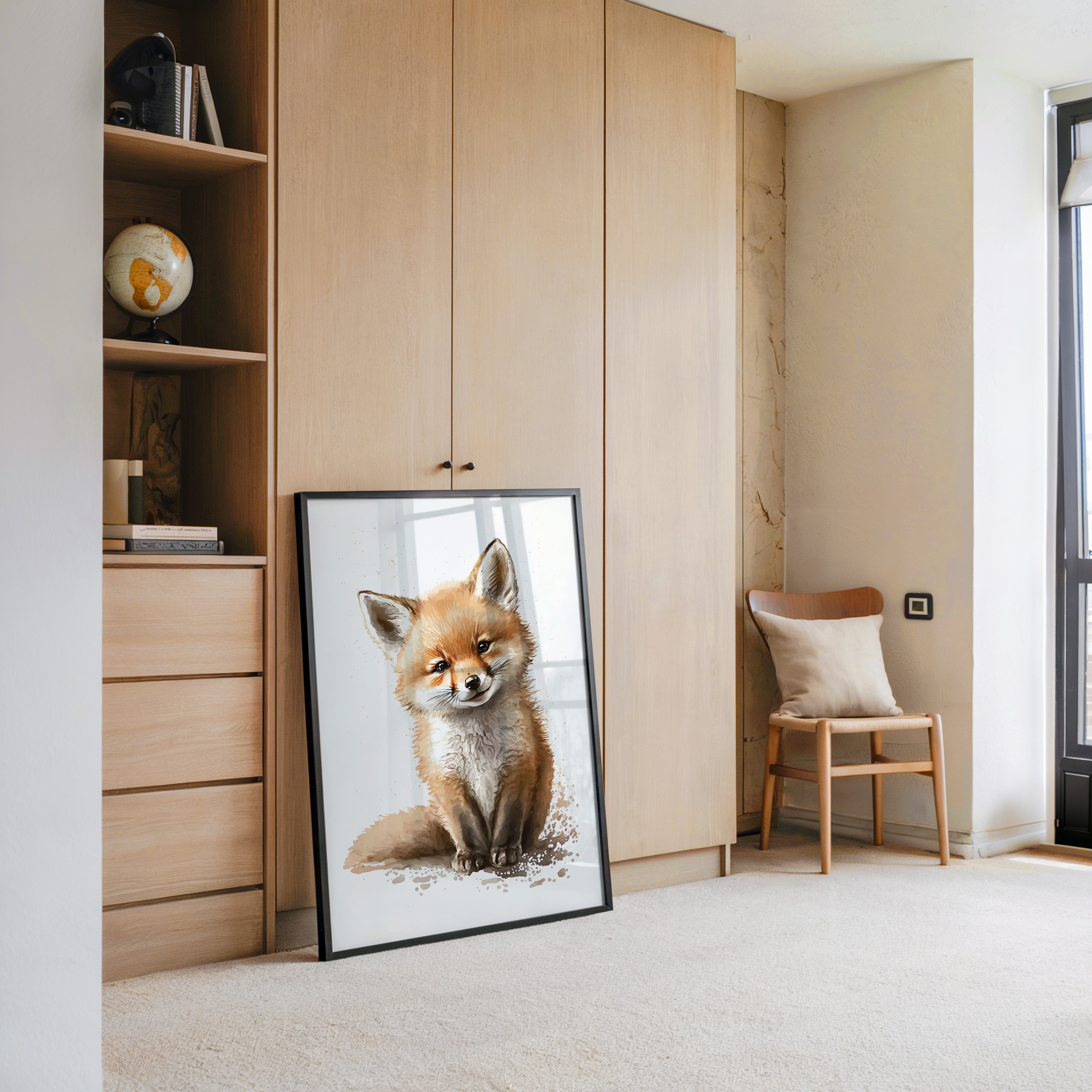 Fuchswelpe Aquarellartig