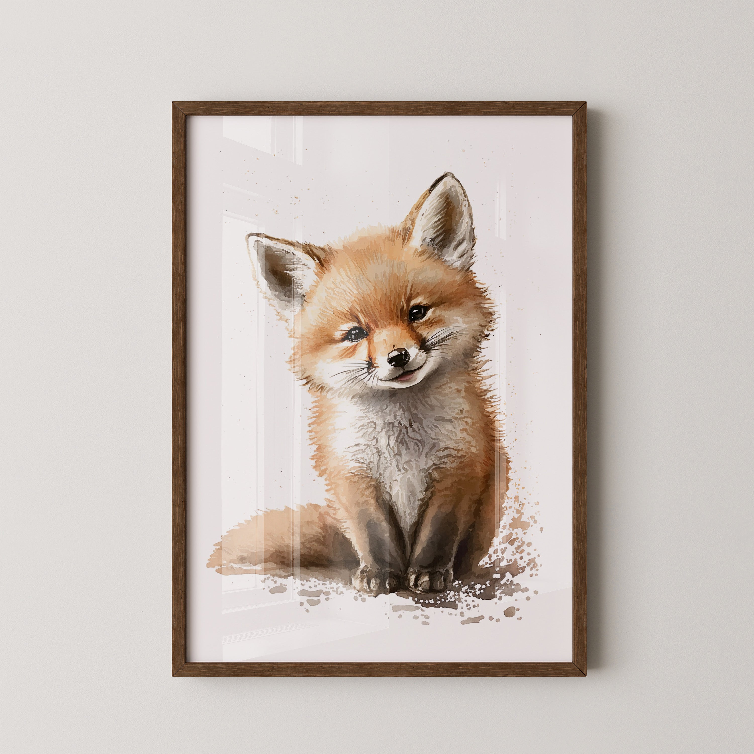 Fuchswelpe Aquarellartig