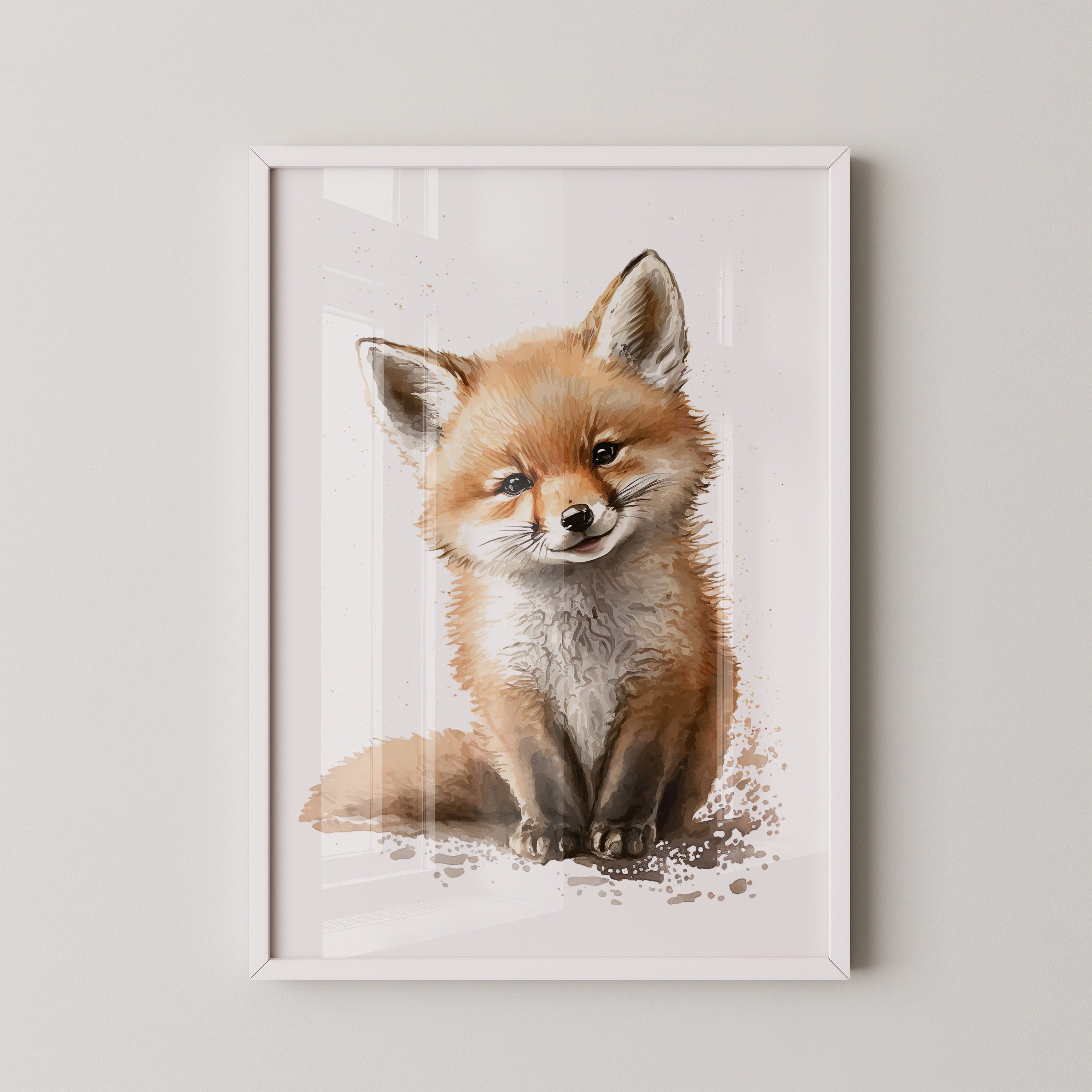 Fuchswelpe Aquarellartig