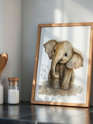 Niedliches Elefantenbaby Aquarell