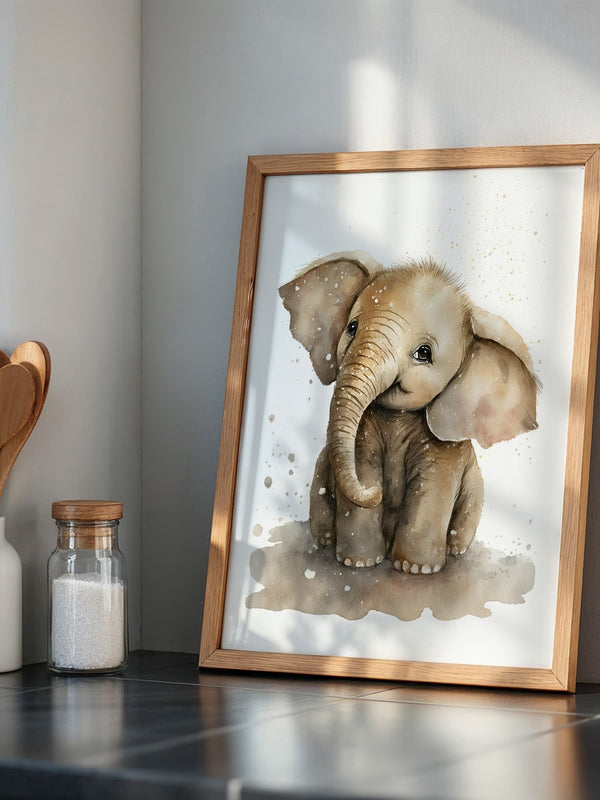 Niedliches Elefantenbaby Aquarell
