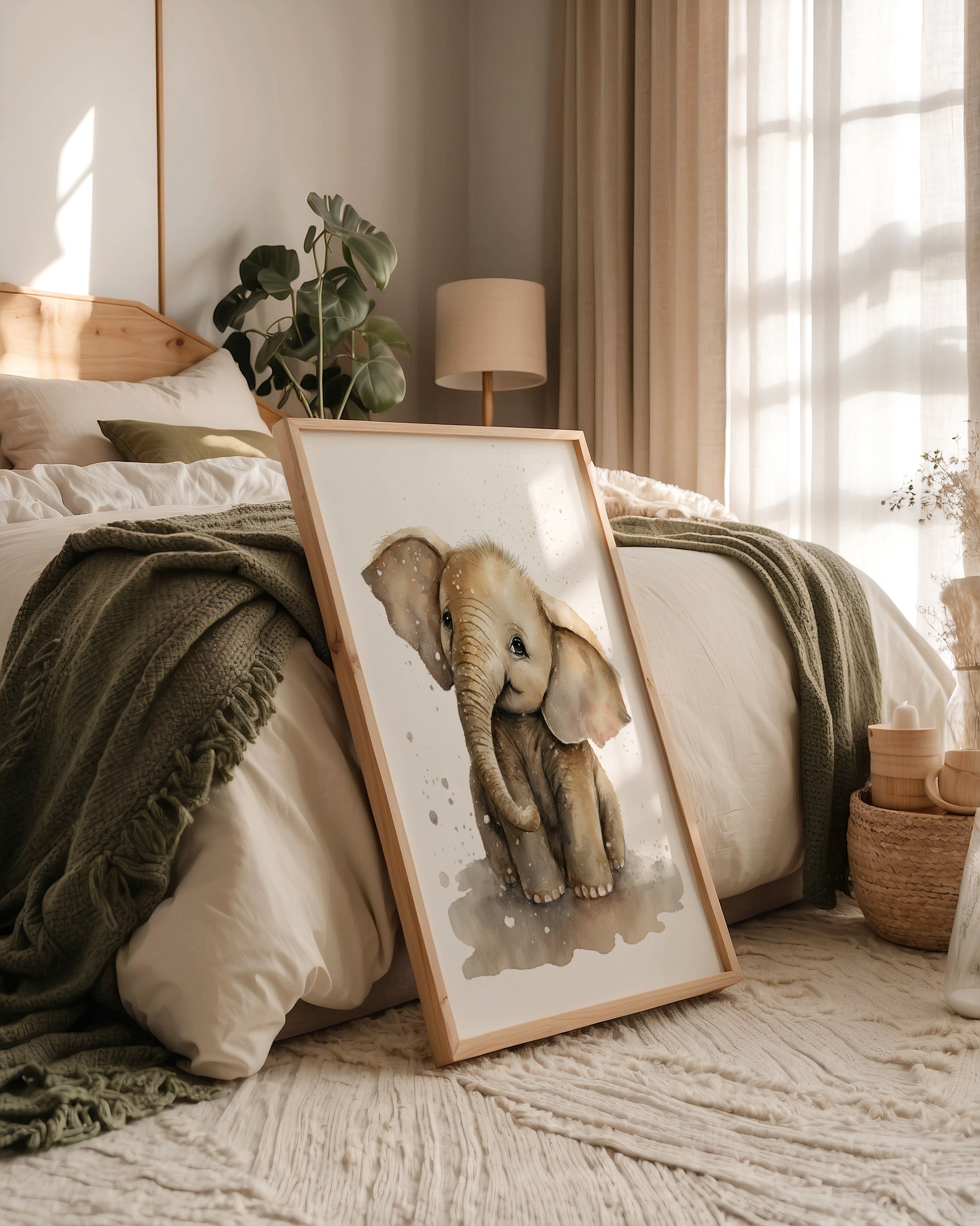 Niedliches Elefantenbaby Aquarell