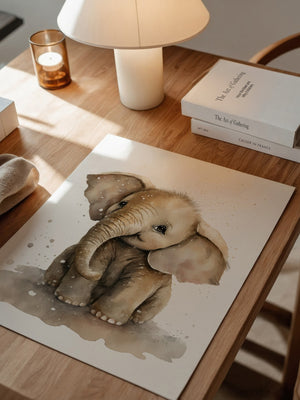 Niedliches Elefantenbaby Aquarell