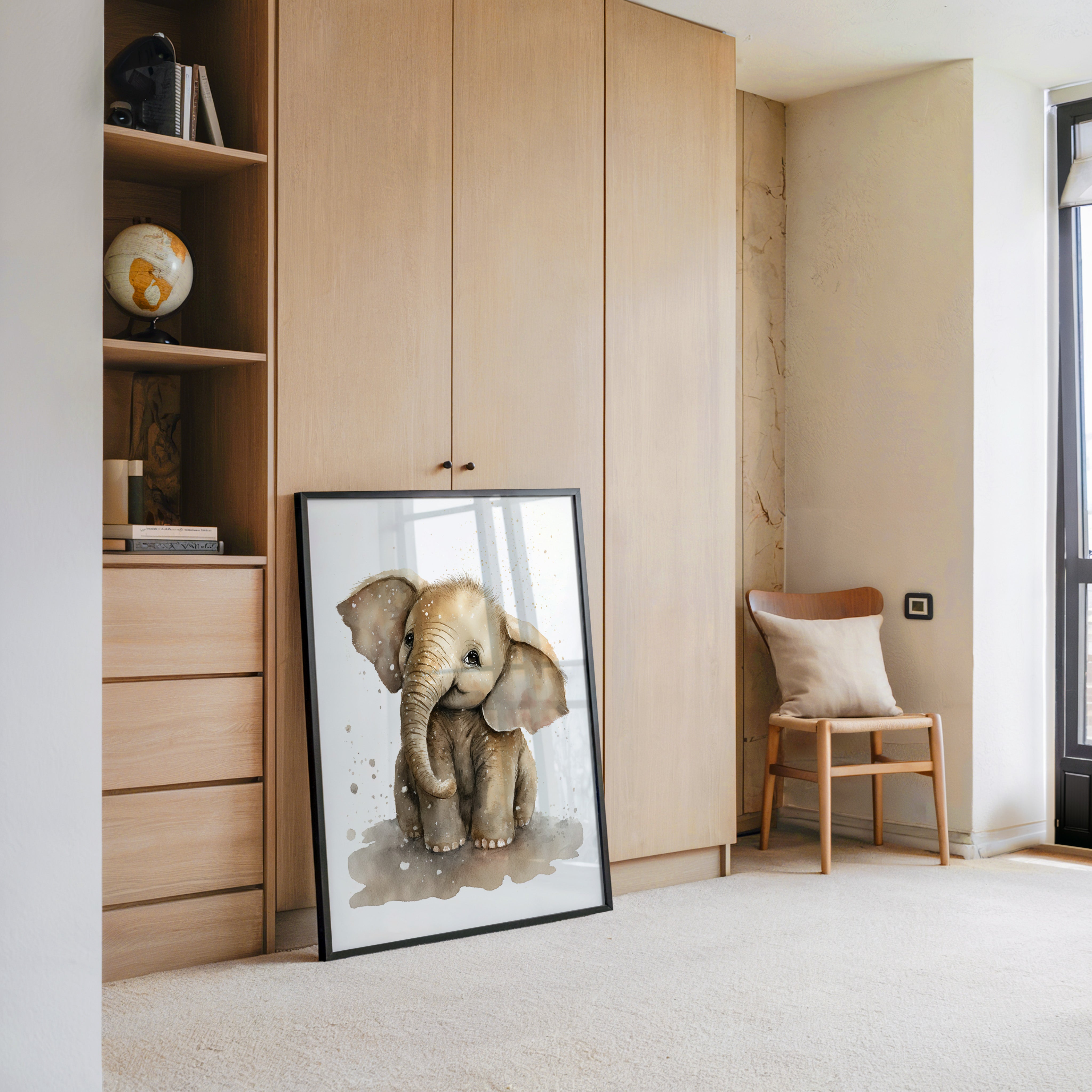 Niedliches Elefantenbaby Aquarell