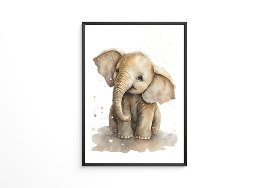 Niedliches Elefantenbaby Aquarell