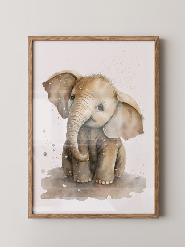 Niedliches Elefantenbaby Aquarell