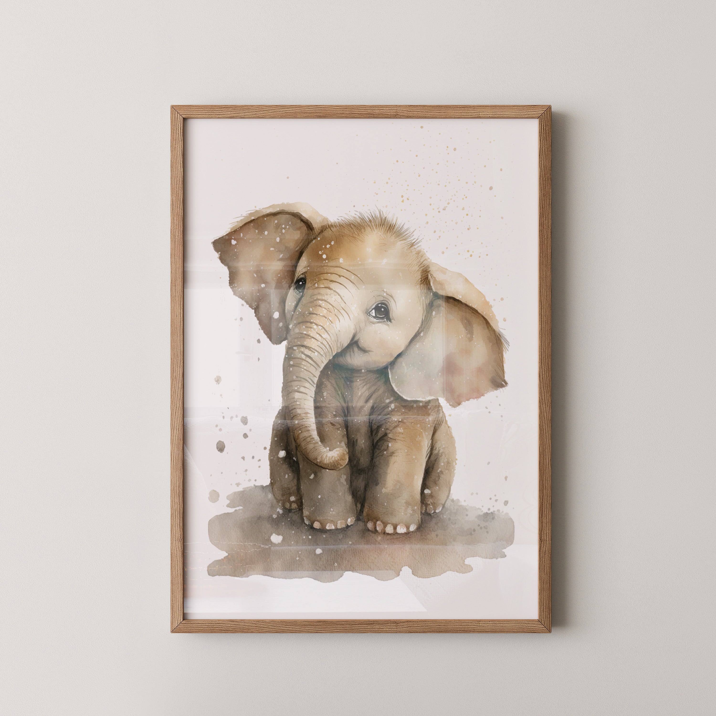 Niedliches Elefantenbaby Aquarell