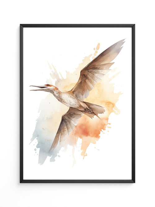 Fliegender Vogel Aquarellfarben