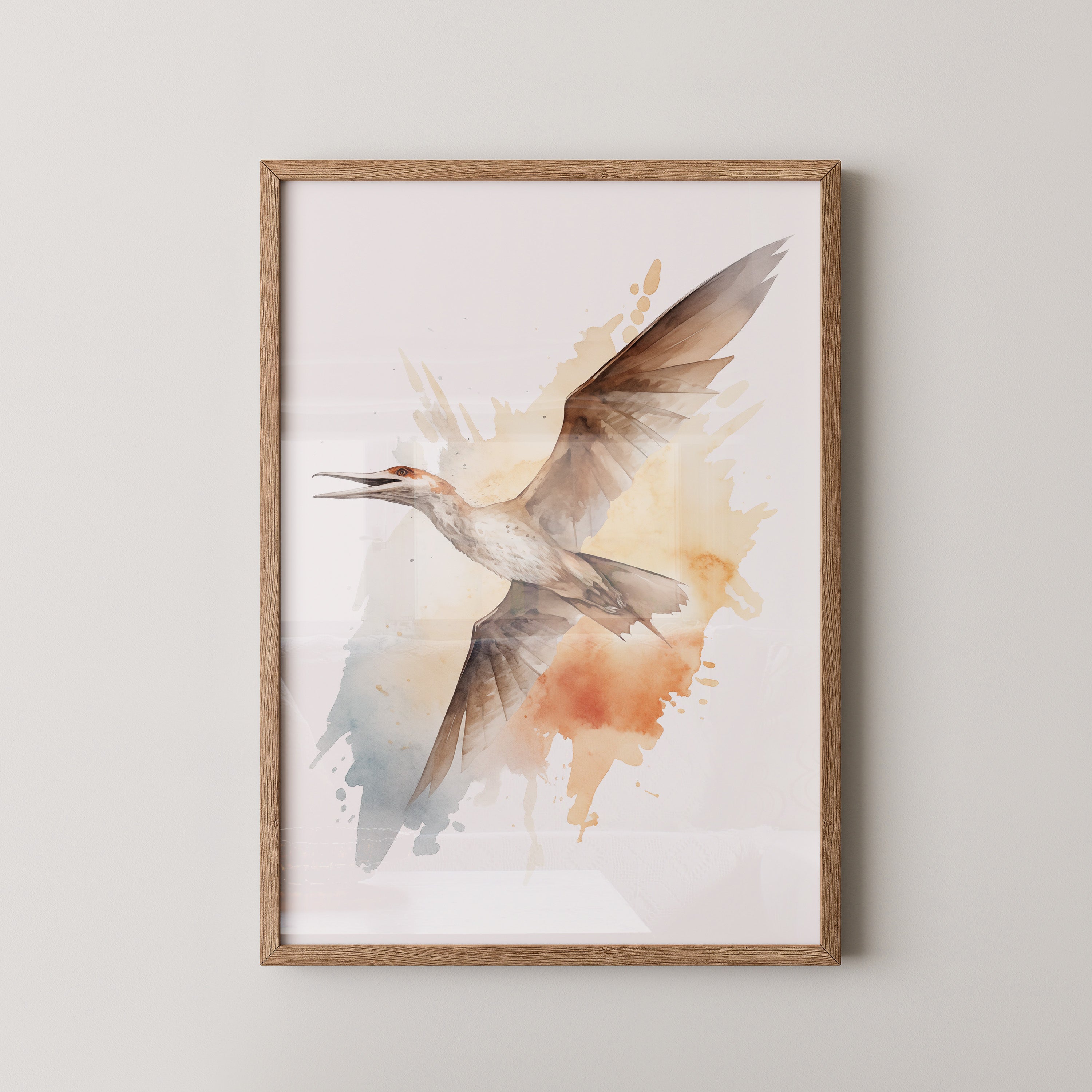 Fliegender Vogel Aquarellfarben