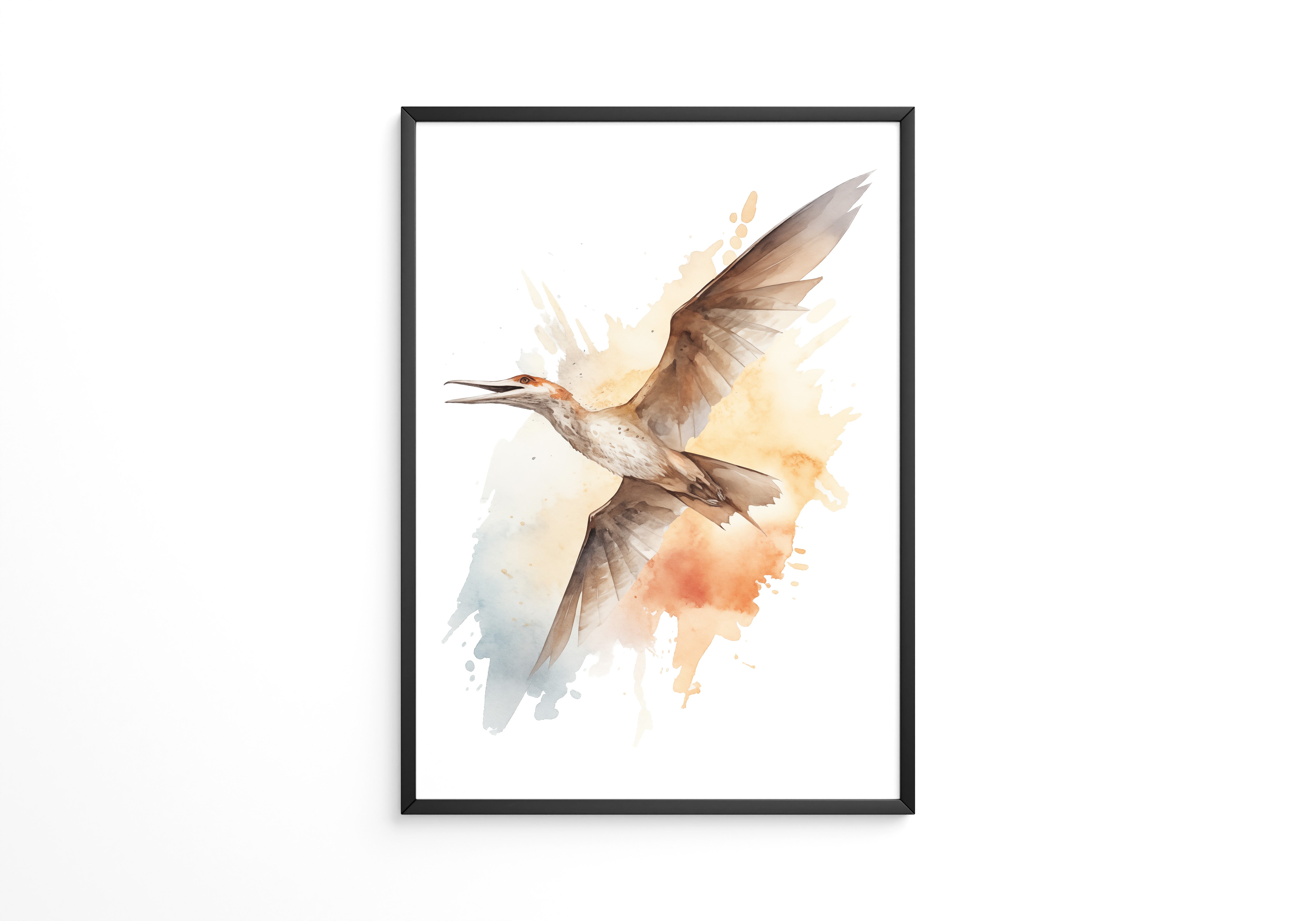 Fliegender Vogel Aquarellfarben