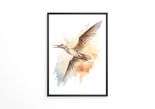 Fliegender Vogel Aquarellfarben