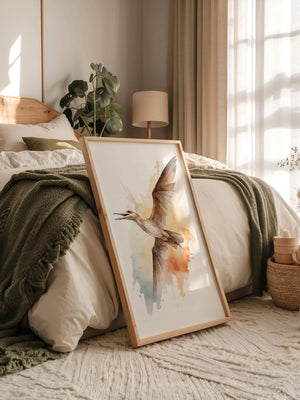 Fliegender Vogel Aquarellfarben