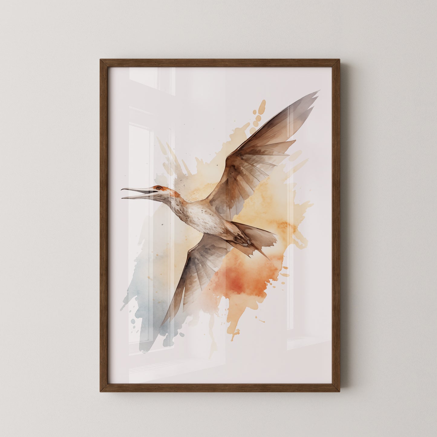 Fliegender Vogel Aquarellfarben