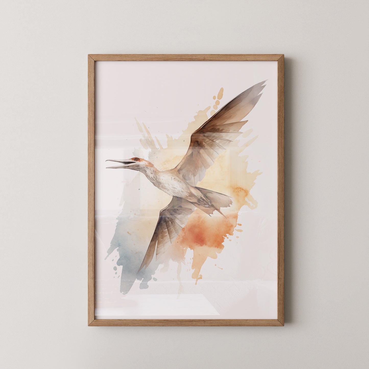 Fliegender Vogel Aquarellfarben