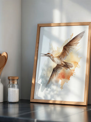 Fliegender Vogel Aquarellfarben