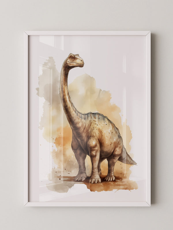 Dinosaurier Aquarell Braun