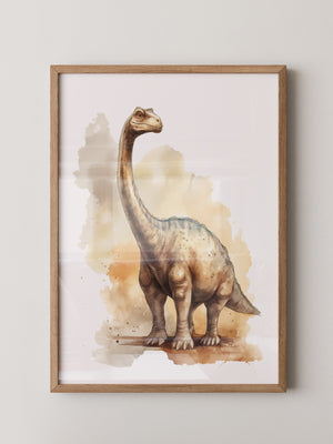 Dinosaurier Aquarell Braun