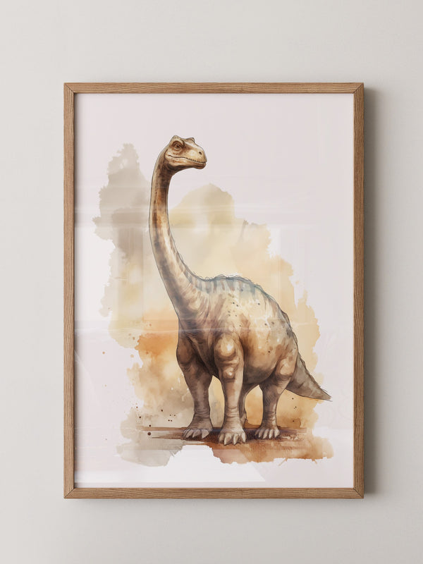 Dinosaurier Aquarell Braun