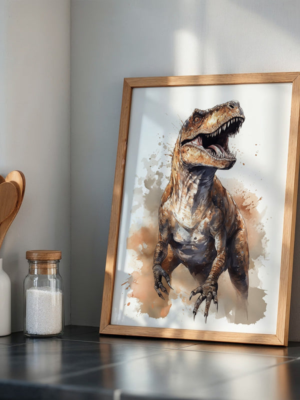 Dinosaurier Aquarell Dynamik