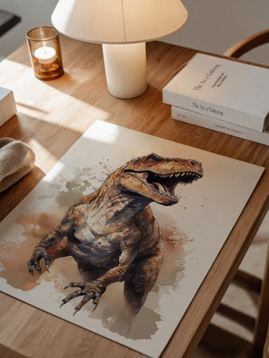 Dinosaurier Aquarell Dynamik