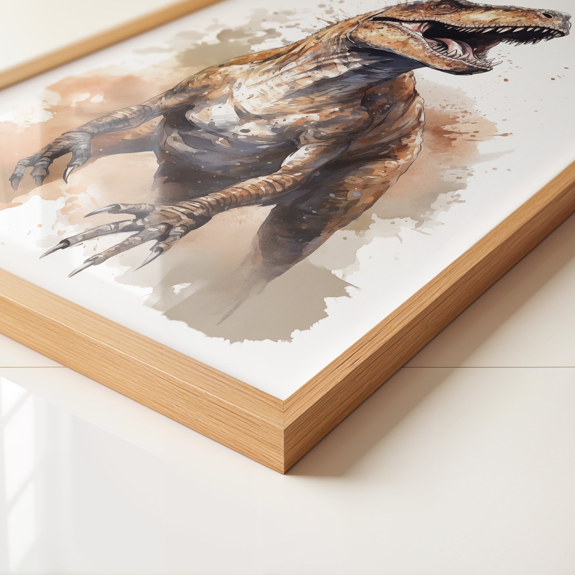 Dinosaurier Aquarell Dynamik