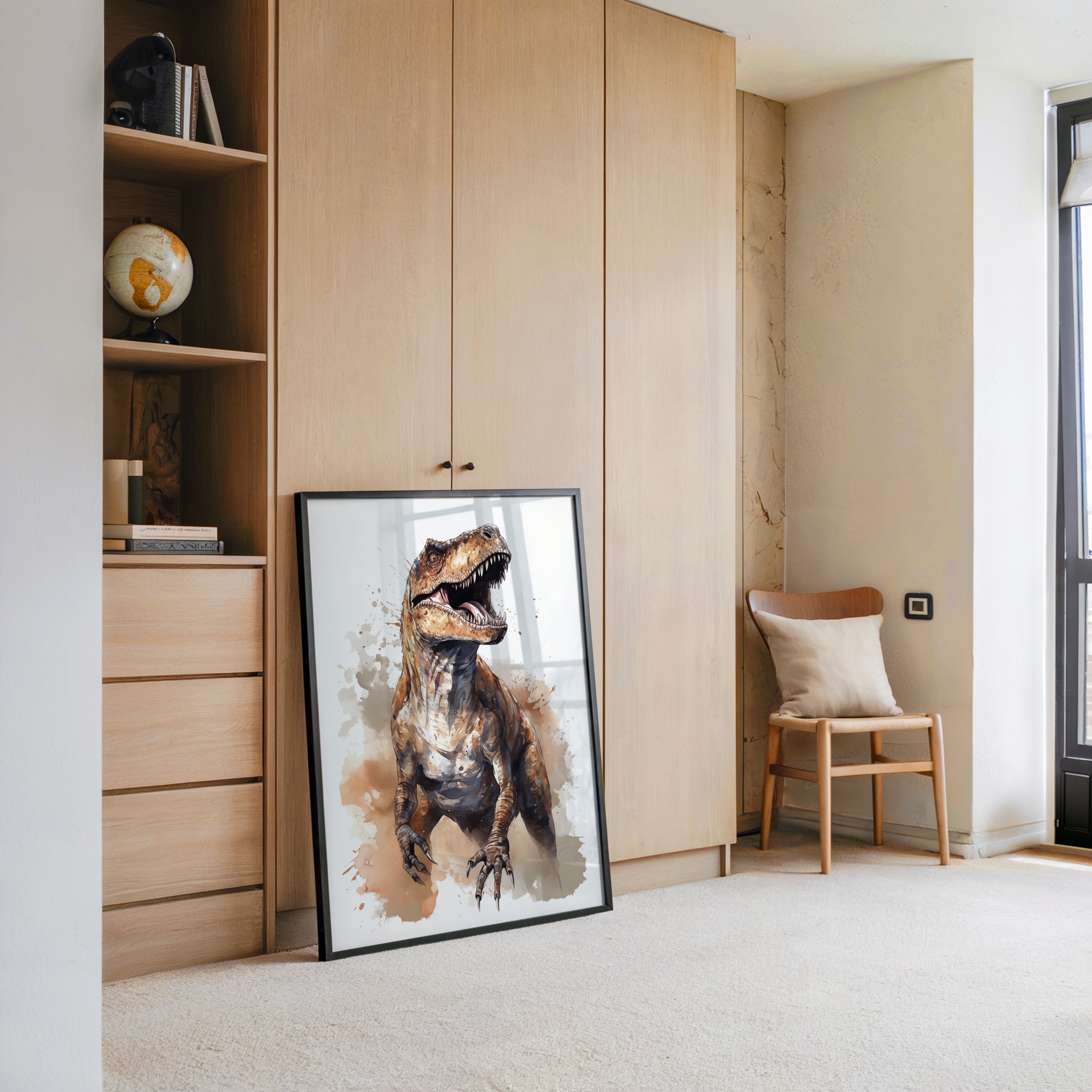 Dinosaurier Aquarell Dynamik