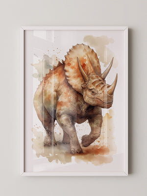 Triceratops Aquarell Kunstwerk