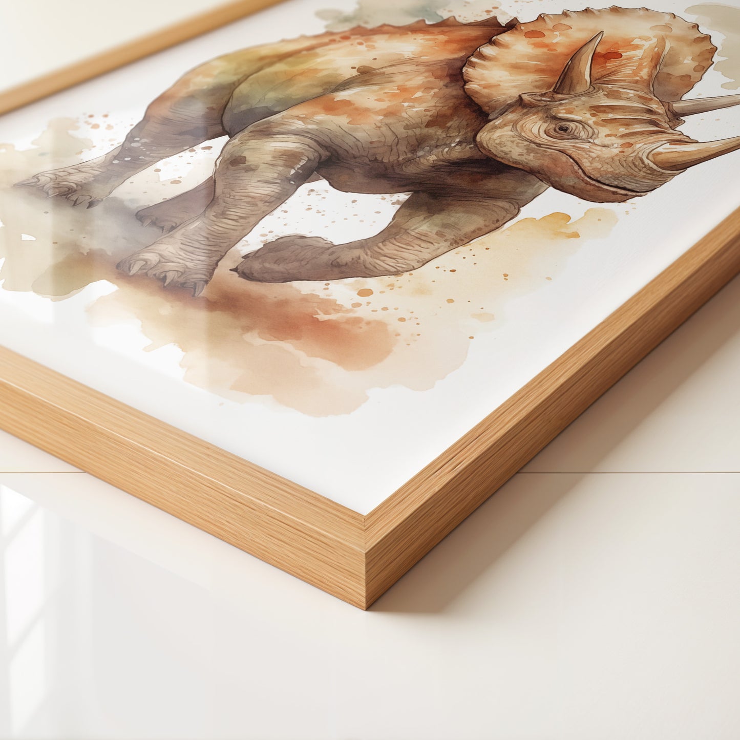 Triceratops Aquarell Kunstwerk