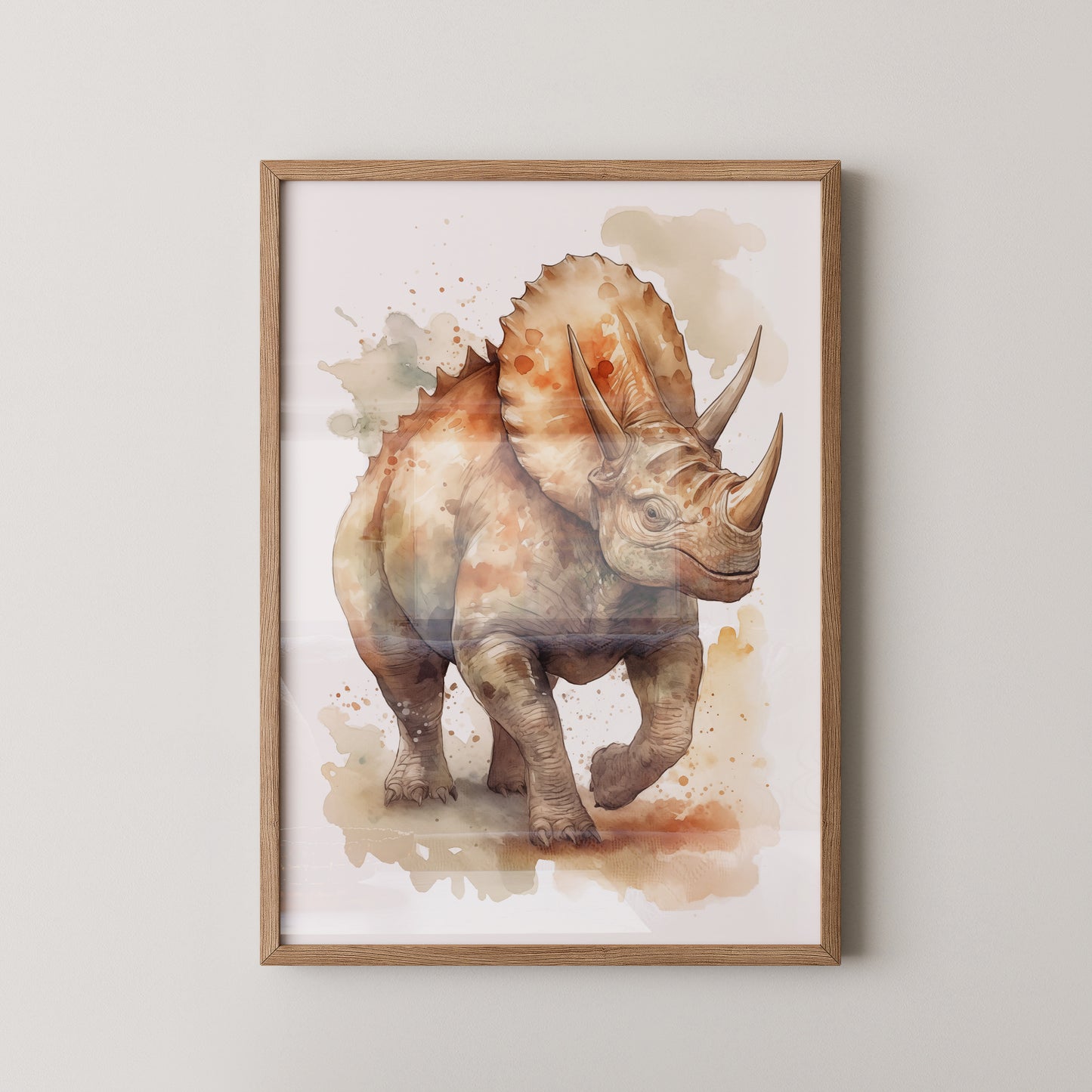 Triceratops Aquarell Kunstwerk