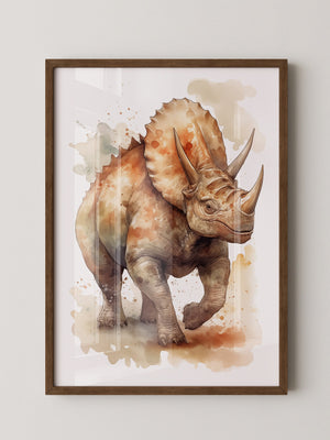 Triceratops Aquarell Kunstwerk