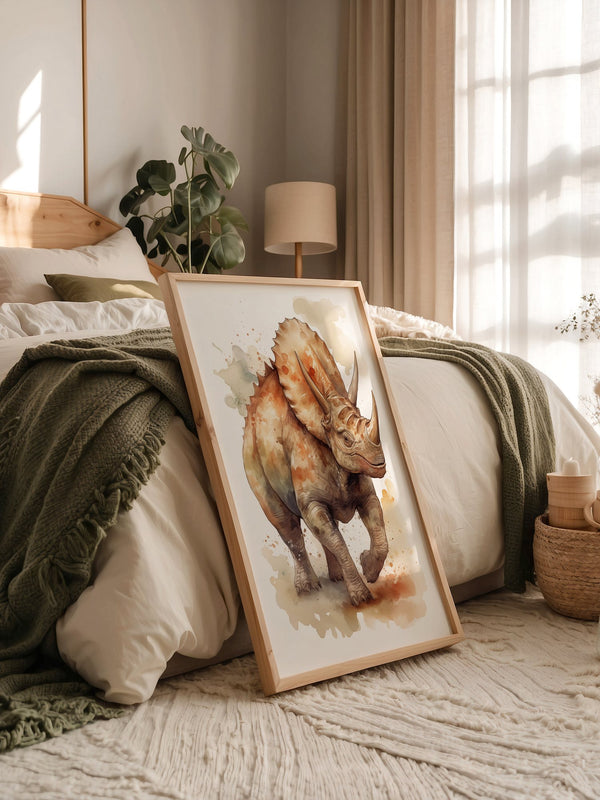 Triceratops Aquarell Kunstwerk