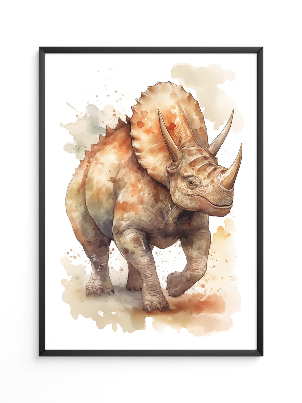Triceratops Aquarell Kunstwerk