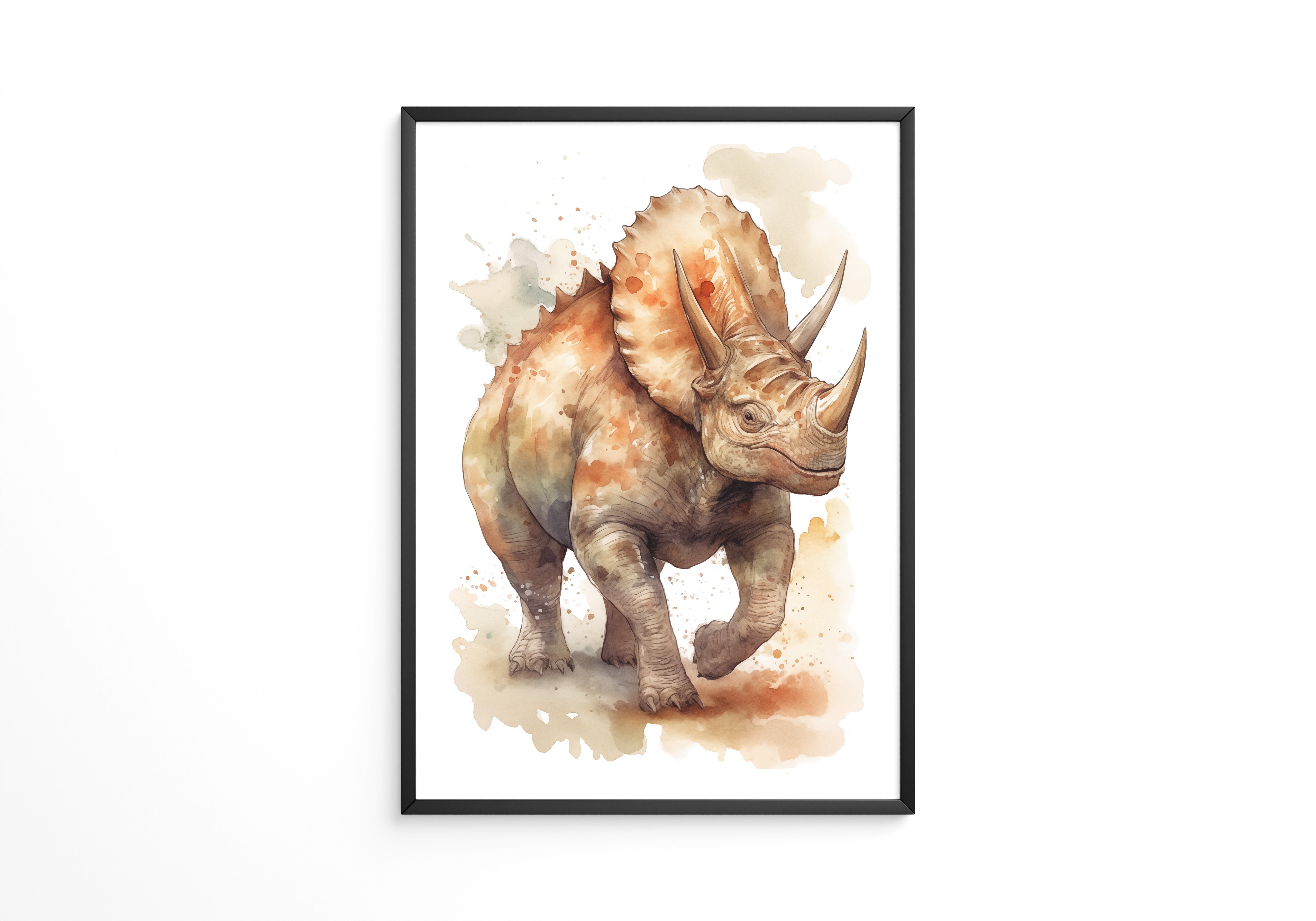 Triceratops Aquarell Kunstwerk