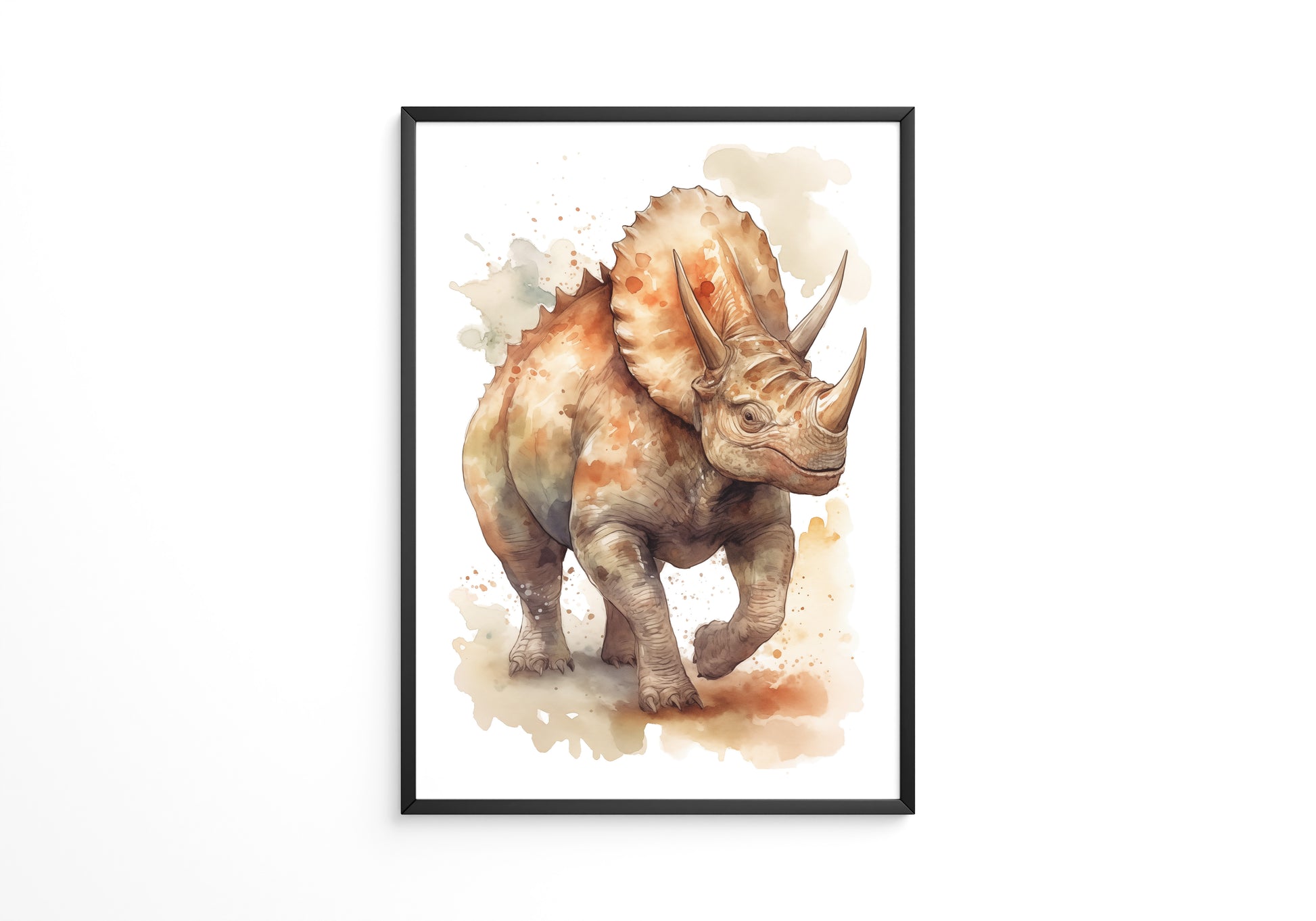 Triceratops Aquarell Kunstwerk