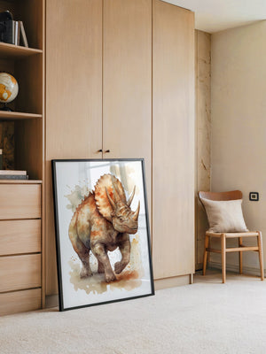 Triceratops Aquarell Kunstwerk