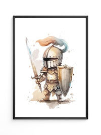 Ritter Aquarell Miniaturen Stil