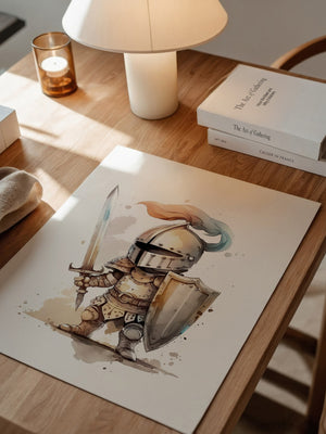 Ritter Aquarell Miniaturen Stil