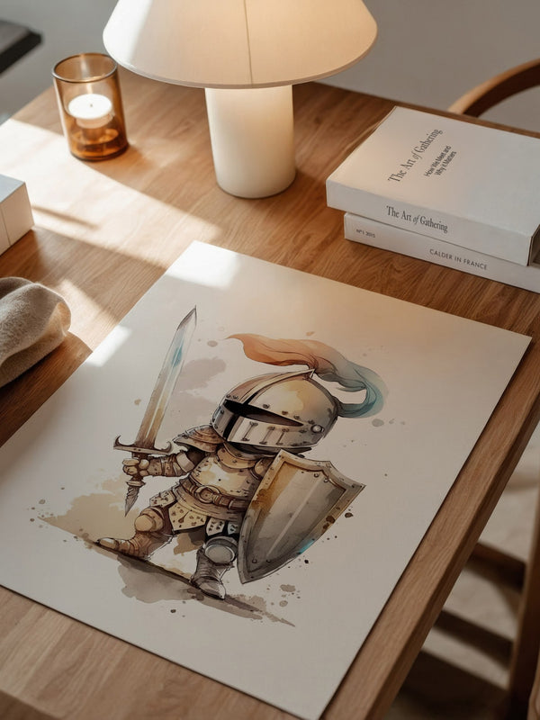 Ritter Aquarell Miniaturen Stil