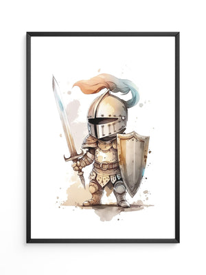 Ritter Aquarell Miniaturen Stil