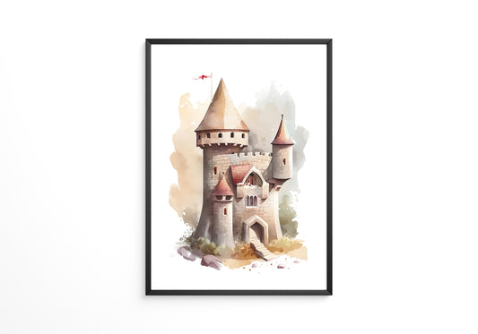 Märchenschloss Aquarell