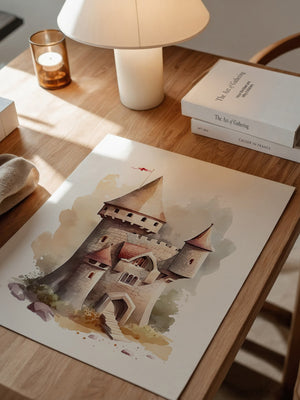 Märchenschloss Aquarell