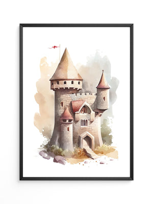 Märchenschloss Aquarell