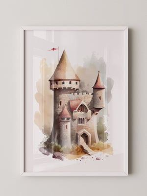 Märchenschloss Aquarell
