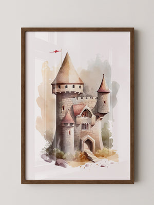 Märchenschloss Aquarell