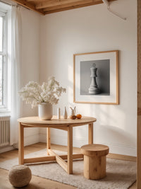 Schachkönig minimalistisch Weiß